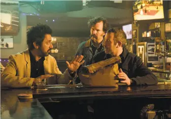  ?? Epix ?? Ray Romano (left), Sean Bridgers and Chris O’Dowd star in the new Epix adaptation of “Get Shorty,” which is loosely based on Elmore Leonard’s novel.