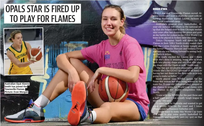  ?? ?? Australian Opal Alanna Smith has joined the Townsville Flames. Picture: Evan Morgan