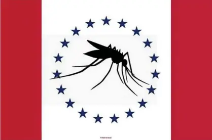  ?? Photograph: Mississipp­i Flag Commission ?? The proposed mosquito flag. Many of the remaining designs have magnolias and stars.