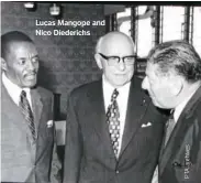  ??  ?? Lucas Mangope and
Nico Diederichs