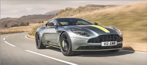  ??  ?? The DB11 AMR becomes flagship model of Aston Martin DB11 range with power up 30 hp to 630, top speed increased to 208 mph and the 0-100 km/h time drops to 3.7 seconds.