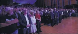  ?? (Photos Patrick Blanchard) ?? Le sénateur-maire de Toulon a fait observer une minute de silence en hommage aux victimes de l’attentat de Manchester.