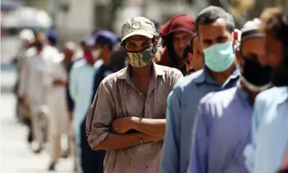  ??  ?? Global leaders’ letter to the G20 says ‘the health emergency will not end simply by conquering the disease in one country alone’. Photograph: Shahzaib Akber/EPA