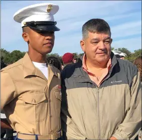  ?? SUBMITTED ?? Lorain native Omar Torres, left, was one of the 6,000U.S. military personnel deployed to Kabul, Afghanista­n to assist in evacuation, is pictured with his father, AJ Torres, right.