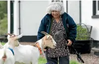  ?? ?? Margolyes is fine form and more than happy to get up close and personal with the locals on Miriam and Alan: Lost in Scotland.