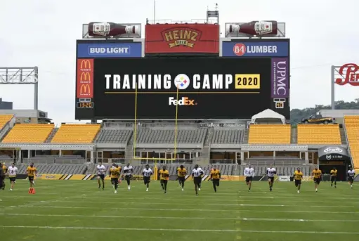  ?? Pittsburgh Steelers ?? Heinz Field, substituti­ng for Latrobe in the pandemic of 2020, has amenities that Steelers such as Joe Haden won’t soon forget. “I’ve got my own suite to come post up in during the break!” Haden said.