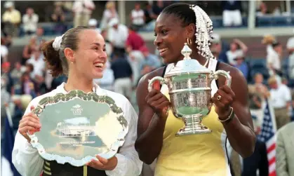  ?? Photograph: Jamie Squire/Getty Images ?? A 17-year-old Serena Williams after defeating Martina Hingis in the 1999 US Open final.