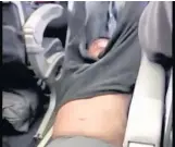  ??  ?? DRAGGED OFF Passenger on United flight