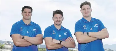  ?? Picture: Getty Images ?? BROTHERS-IN-ARMS. From left, Scott, Beauden and Jordie Barrett are the first trio of brothers to play in a Rugby World Cup for the All Blacks.