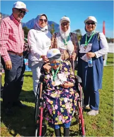  ??  ?? THE widow of Imam Abdullah Haron, Galiema Haron, 93, with family members.