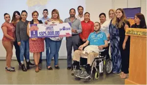  ??  ?? FUNDACIÓN PROCARE A.C. utilizará el dinero para el pago de enfermeros que atienden a 10 familias que requieren de atención durante un año