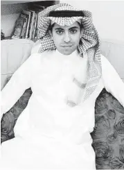  ?? AFP/ Getty Images file ?? Saudi blogger Raif Badawi was sentenced in May 2014 to 10 years in prison, 1,000 lashes and a fine for “insulting Islam.” He is an advocate of free speech.