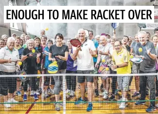  ??  ?? Pickleball is taking hold in Tasmania, with courts recently installed at Kingboroug­h.