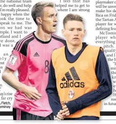  ??  ?? ROLE MODEL Fletch, left, and McTominay