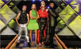  ?? Photograph: Jackie Brown/BBC/Crave ?? Left to right, the judges of Canada’s Drag Race: Jade Hassoune, Stacey McKenzie, Brooke Lynn Hytes, Jeffrey Bowyer-Chapman.