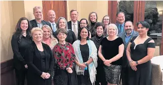  ?? ?? The 2023 Silicon Valley Associatio­n of REALTORS® leadership includes lead officers (back row left to right) president-elect Eileen Giorgi, treasurer Jeff Bell, CEO Paul Cardus, 2023 President Jim Hamilton, and board directors.