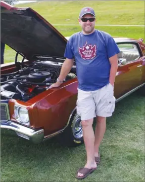  ?? BARB AGUIAR/Westside Weekly ?? Aaron Dodsworth shows off his 1971 SS 454 Monte Carlo, one of only 1,919 such cars made.