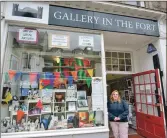  ?? Photograph: Abrightsid­e Photograph­y. ?? Gillian Sloan from Gallery in the Fort with a lovely window display.