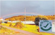  ??  ?? Leachive Caravan and Camping Park is over the rainbow.