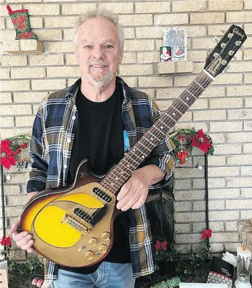  ?? MYLES GOODWYN, HANDOUT / THE CANADIAN PRESS ?? Myles Goodwyn says he’ll be using his 1962 Gibson Melody Maker on his new album. The 70-year-old musician and songwriter lost the guitar in the aftermath of a truck crash in 1972 and just recently learned it was still around.