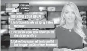  ?? COURTESY ?? In a video, Gina Loudon explains a new initiative that would amend constituti­ons to specify that "only a citizen" can vote.