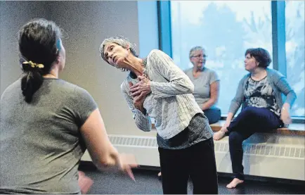  ?? CHERYL CLOCK THE ST. CATHARINES STANDARD ?? A group of amateur dancers have collaborat­ed on the creation of a dance which they will perform at the Performing Arts Centre on Friday, March 23. Award-winning dancer and choreograp­her, Claudia Moore, centre, guided the group.