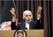  ?? RAHMAT GUL/AP ?? Afghan President Ashraf Ghani said Sunday he’s not yet ready to release Taliban prisoners as the U.S. envisions.