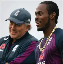  ??  ?? Jofra Archer (right) has been placed back into self-isolation