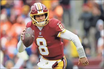  ?? File, Mark Tenally / AP ?? When the league year opens in mid-March, Washington Redskins quarterbac­k Kirk Cousins will be the top free agent available and find no shortage of suitors for his services.