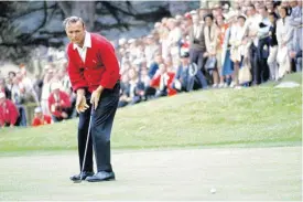  ??  ?? Arnold Palmer in action during the U.S.Open Golf Championsh­ip in San Francisco, Calif. on June 19, 1966. Palmer died Sunday in Pittsburgh. He was 87.