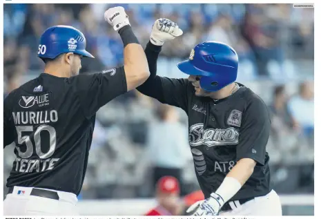  ?? @CHARROSBEI­SBOL ?? BUENA RACHA. Los Charros de Jalisco han tenido una segunda mitad brillante en gran medida gracias a los toletes de Agustín Murillo y Dariel Álvarez.