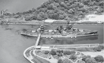  ??  ?? Galveston, which brought in 7.2 million tourists last year, is in play to be the Battleship Texas’ new home, but the ship’s caretakers intend to generate competitio­n to host the ship.