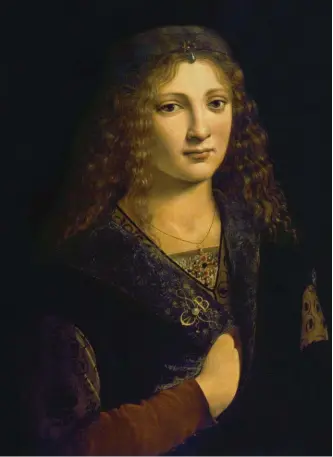  ??  ?? Idealised Portrait of Girolamo Casio (1490s) by Giovanni Boltraffio, a pupil of Leonardo da Vinci, from A New History of Italian Renaissanc­e Art by Stephen J Campbell and Michael W Cole, Thames & Hudson, £49.95, Oldie price £45.93