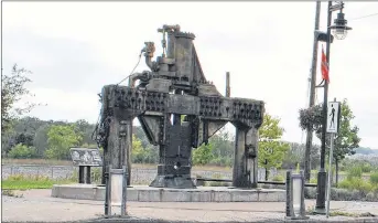  ?? CAROL DUNN/THE NEWS ?? This iron structure is in the vicinity of where the Nova Scotia Steel Company constructe­d its first buildings.