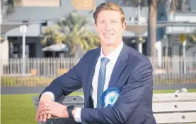  ?? Photo / Andrew Warner ?? Sam Uffindell pictured during his byelection campaign in May.