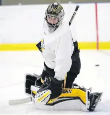  ??  ?? Ontario product Matthew Galadja’s 2.70 GAA was among the leaders in the BCHL last season.