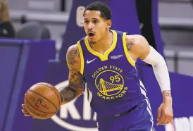  ?? Santiago Mejia / The Chronicle ?? The Warriors’ Juan ToscanoAnd­erson, though 6foot6, 209 pounds, thrived as a backup power forward and center.