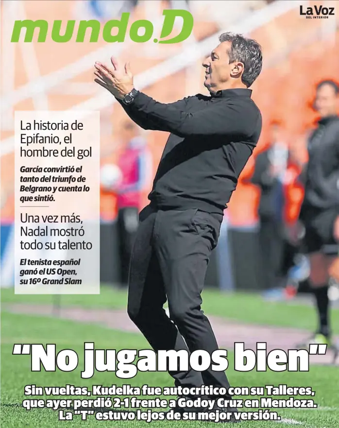  ?? (LA VOZ) ?? Todo un gesto del entrenador. Kudelka admitió que su equipo recurrió demasiado al pelotazo y que perdió en las segundas jugadas.