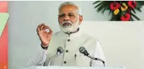  ?? - PTI ?? SPELLING OUT: Prime Minister Narendra Modi speaks at the dedication of the first ever All India Institute of Ayurveda to the nation in New Delhi on Tuesday.