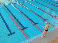  ?? (Foto Pretto) ?? Vuota
La piscina di Fogazzaro nella prima giornata di riapertura dopo il lungo stop