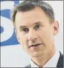  ??  ?? JEREMY HUNT: Said it was vital to harness technology to develop new treatments.