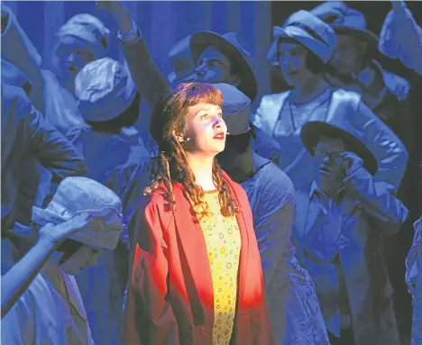  ??  ?? MEMBERS of Dundee Schools Music Theatre are pictured putting the final touches to their latest “Thoroughly” good show.
The performanc­e is an adaptation of the six-time Tony award-winning best musical and the Academy Award-winning best film, Thoroughly...