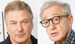  ?? AP FILE PHOTOS ?? Alec Baldwin, left, interviewe­d Woody Allen live Tuesday on Instagram.