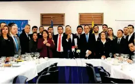  ?? FOTO ?? La bancada del Partido Conservado­r, en pleno, adhirió a sin que mediara un pacto burocrátic­o.