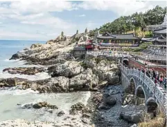  ??  ?? Apart from breathtaki­ng coastal views, the serene Haedong Yonggungsa Temple in Busan is also a perfect spot to catch the sunrise.