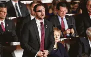  ?? Chip Somodevill­a / Getty Images ?? Freshman Rep. Dan Crenshaw of Texas voices his vote for Kevin McCarthy as House minority leader.