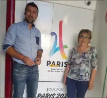  ?? (Photos D. Z.) ?? Murielle Roques, la présidente du Comité départemen­tal olympique et sportif, et son directeur, Nicolas Castan.