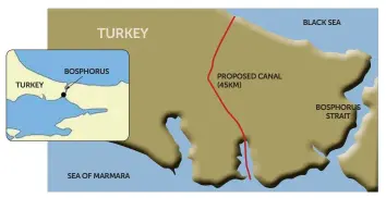  ??  ?? The canal would impact the environmen­t and Istanbul’s freshwater supply.