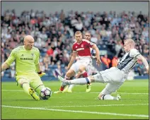  ??  ?? NO WAY THROUGH: Keeper Guzan blocks McClean