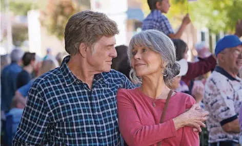  ?? FOTO: NETFLIX ?? Jane Fonda und Robert Redford in dem neuen Film „Unsere Seelen bei Nacht“.